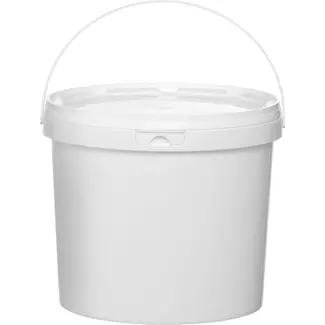HENDI Emmer – Bedrukbaar/etiketteerbaar oppervlak: 645×160 mm – 5,8L – Wit – Ø 260x(H)195mm