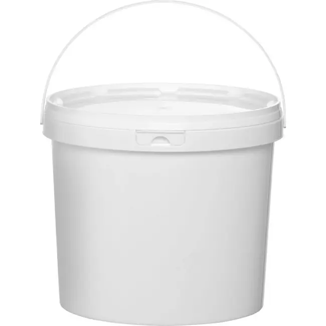 HENDI Emmer – Bedrukbaar/etiketteerbaar oppervlak: 645×160 mm – 5,8L – Wit – Ø 260x(H)195mm
