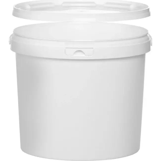 HENDI Emmer – Bedrukbaar/etiketteerbaar oppervlak: 645×160 mm – 5,8L – Wit – Ø 260x(H)195mm