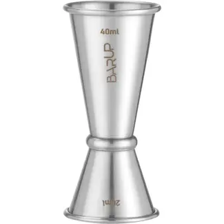 BarUp Barmaatje 20/40 ml – 0,04L – Zilver – Ø 42x(H)100mm – Rond