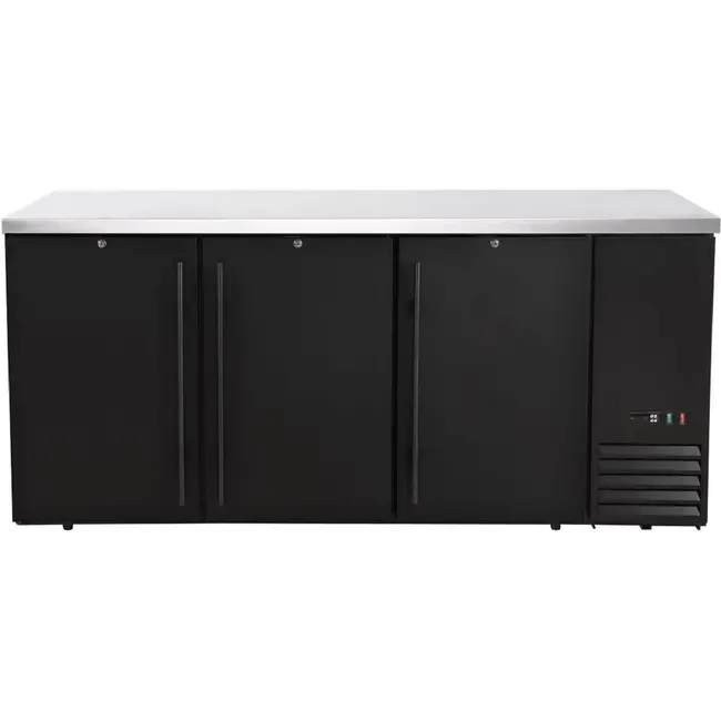 HENDI Bar koelwerkbank – dichte deuren – 6 planken – 493L – Zwart – 230V/185W – 1826x631x(H)865mm
