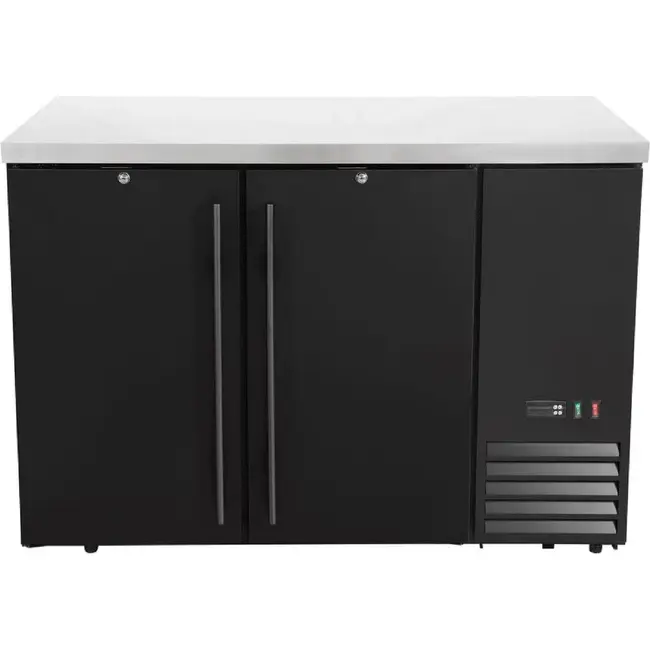 HENDI Bar koelwerkbank – dichte deuren – 4 planken – 283L – Zwart – 230V/185W – 1217x631x(H)865mm