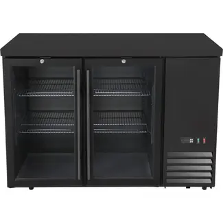 Arktic Bar koelwerkbank – glazen deuren – 4 planken – 283L – Zwart – 230V/185W – 1217x631x(H)865mm