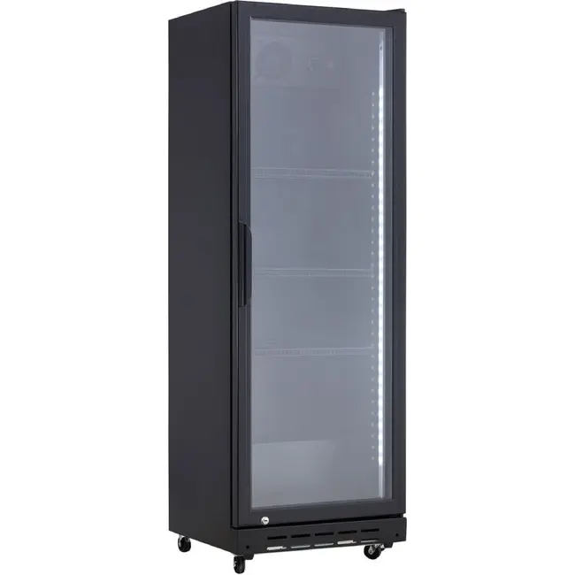 HENDI Backbar koelkast – enkele deur – 3 planken – 160L – Zwart – 230V/250W – 538x525x(H)1585mm