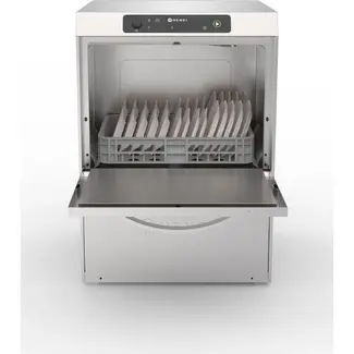 HENDI Vaatwasser 40x40 – elektronische bediening – Profi Line – Zilver – 230V/2970W – 473x513x(H)689mm