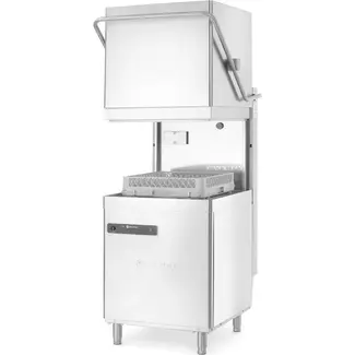 HENDI Doorschuifvaatwasser – elektronische besturing – Profi Line – Zilver – 400V/6520W – 655x785x(H)1500mm