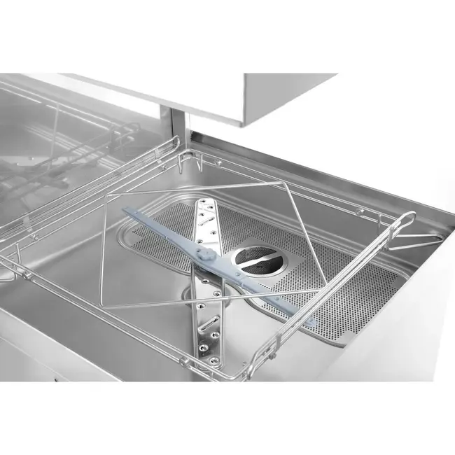 HENDI Doorschuifvaatwasser – elektronische besturing – Profi Line – Zilver – 400V/6520W – 655x785x(H)1500mm