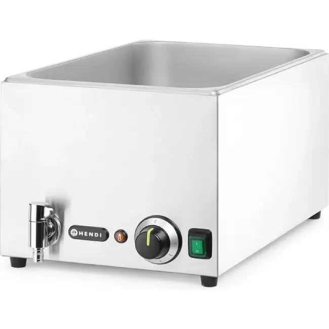 HENDI Bain-marie met afvoerkraan “Ranger” – GN (H)200mm – GN 1/1 – 220-240V/1000W – 326x601x(H)279mm