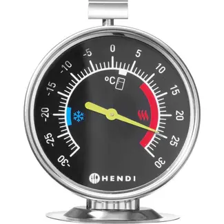 HENDI Koelkastthermometer −30 tot 30 °C van rvs met ophanghaak