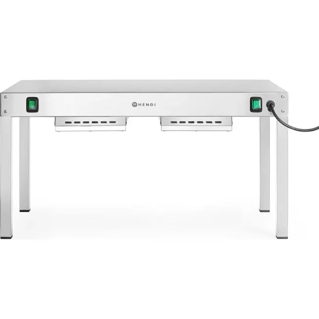 HENDI Warmhoudbrug – Zilver – 230V/1000W – 800x400x(H)400mm – Rechthoekig