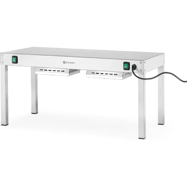 HENDI Warmhoudbrug – Zilver – 230V/1000W – 800x400x(H)400mm – Rechthoekig