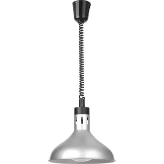 HENDI Warmtelamp verstelbaar – conisch/dome – Zilver – 230V/250W – Ø 295x(H)207mm