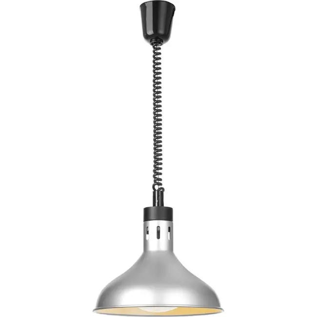 HENDI Warmtelamp verstelbaar – conisch/dome – Zilver – 230V/250W – Ø 295x(H)207mm