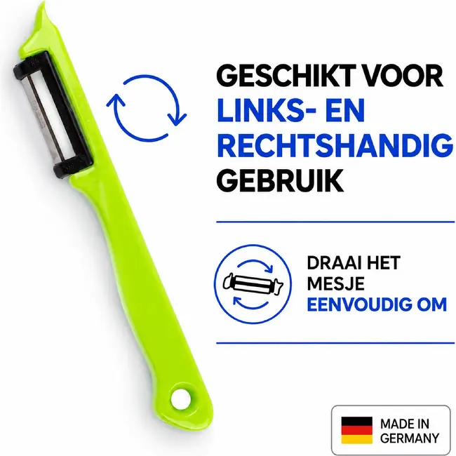 Solingen Dunschiller Enkel Mes – voor Fruit- en Groenteschiller – Kunststof – Frisse Mix – 4 Delige