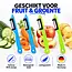 Solingen Dunschiller Enkel Mes – voor Fruit- en Groenteschiller – Kunststof – DUO blauw & groen – 4 Delig