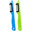 Solingen Dunschiller Enkel Mes – voor Fruit- en Groenteschiller – Kunststof – DUO blauw & groen – 4 Delig