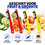Solingen Dunschiller Enkel Mes – voor Fruit- en Groenteschiller – Kunststof – DUO rood & geel – 4 Delig