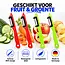 Solingen Dunschiller Enkel Mes – voor Fruit- en Groenteschiller – Kunststof – DUO rood & groen – 4 Delig