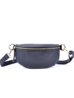 Leren heuptas | Bumbag | Zwart | Maat S