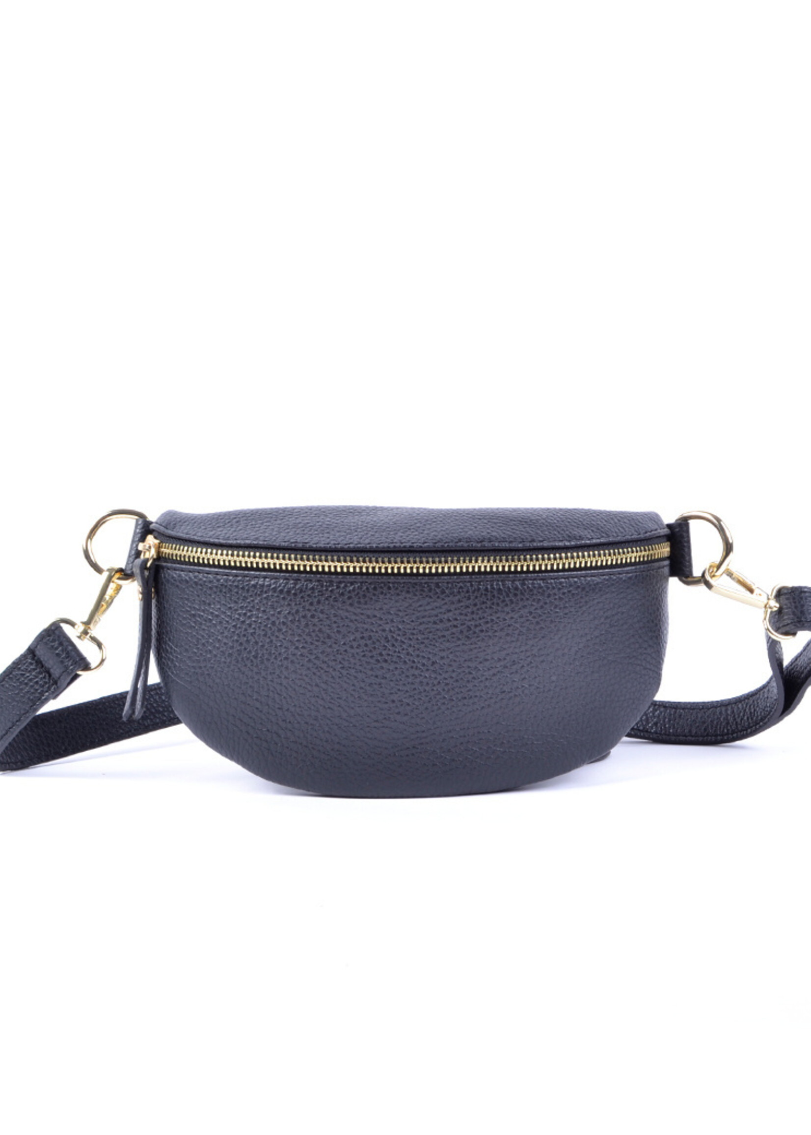 Leren heuptas | Bumbag | Zwart | Maat S