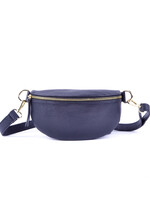 Leren heuptas | Bumbag | Donkerblauw | Maat S