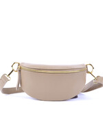 Leren heuptas | Bumbag | Taupe | Maat S