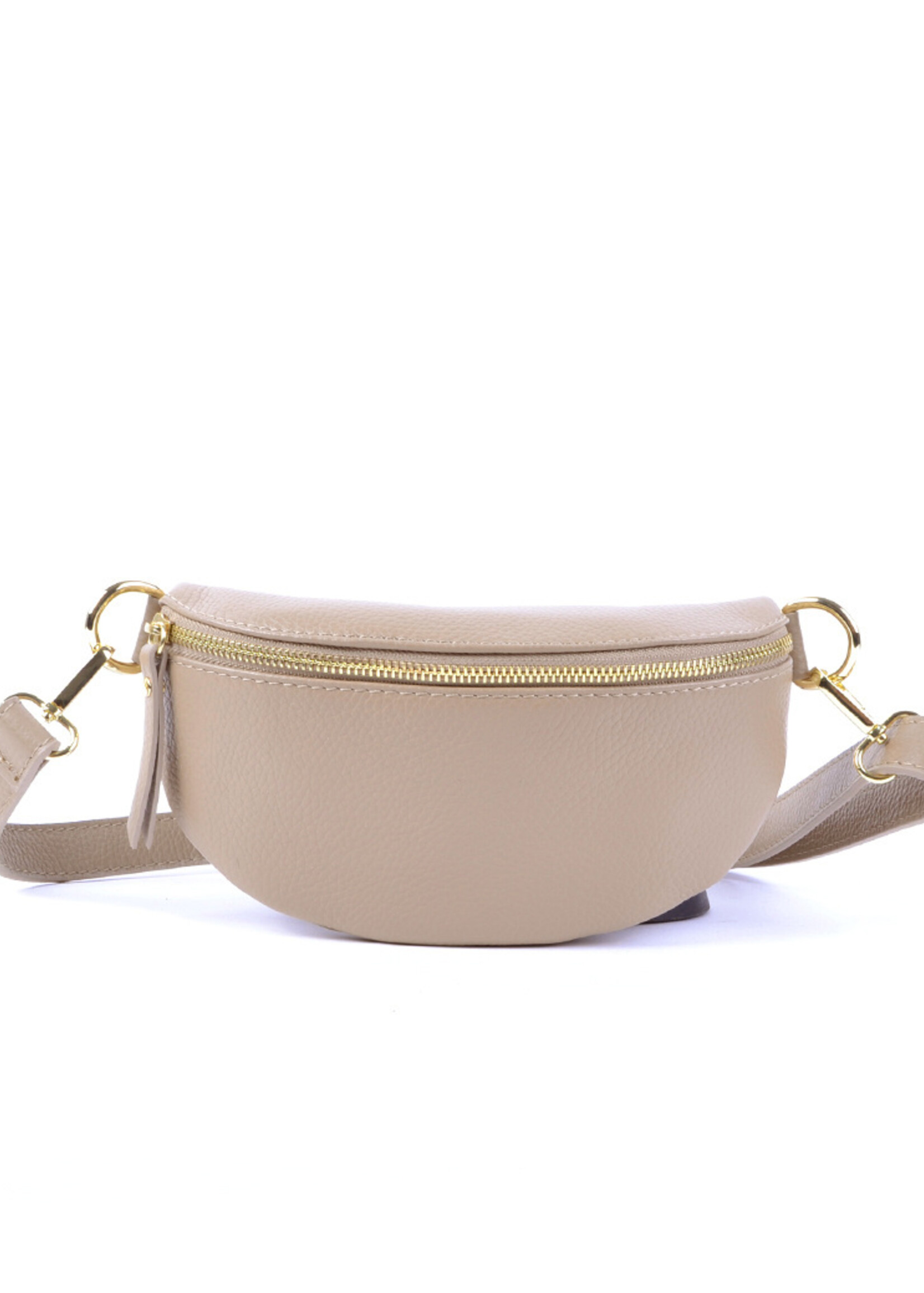 Leren heuptas | Bumbag | Taupe | Maat S