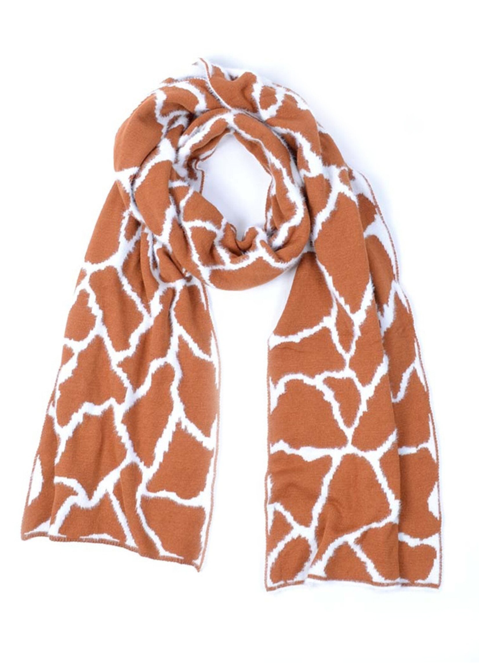 Wintersjaal Giraffe - Dubbelzijdig - Camel