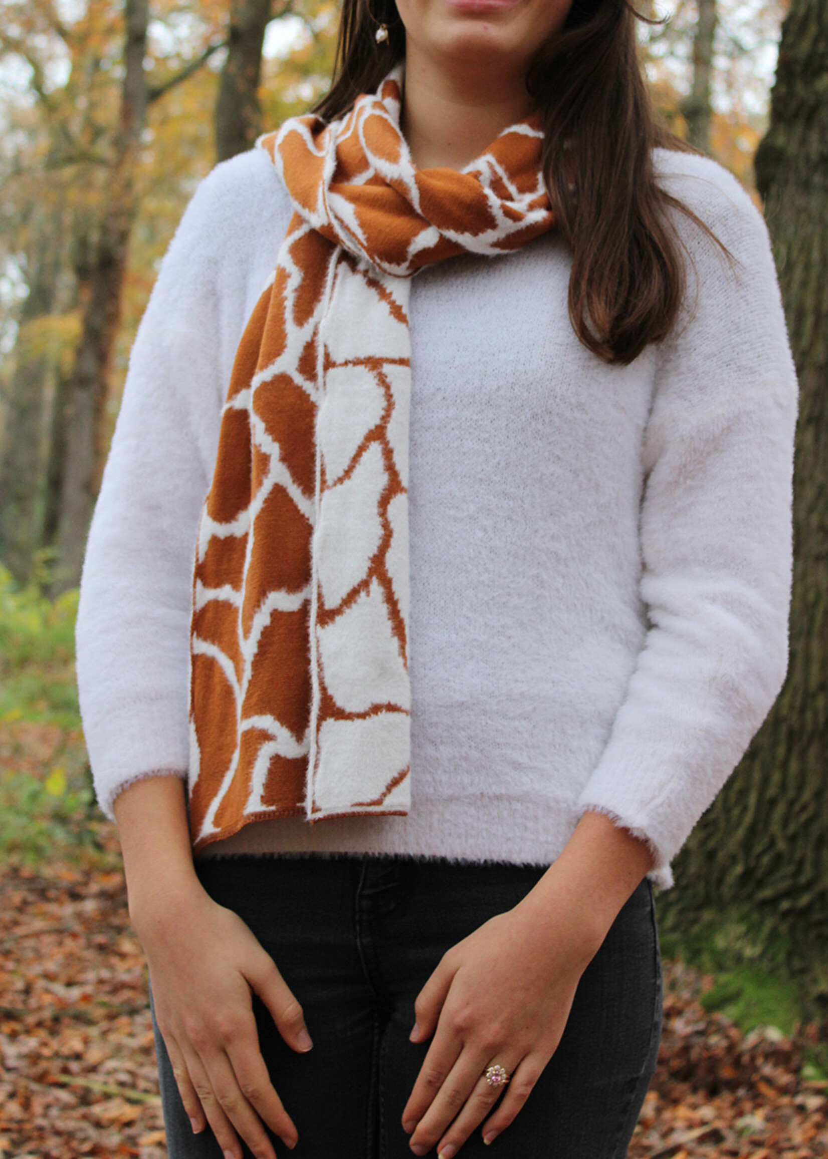 Wintersjaal Giraffe - Dubbelzijdig - Camel