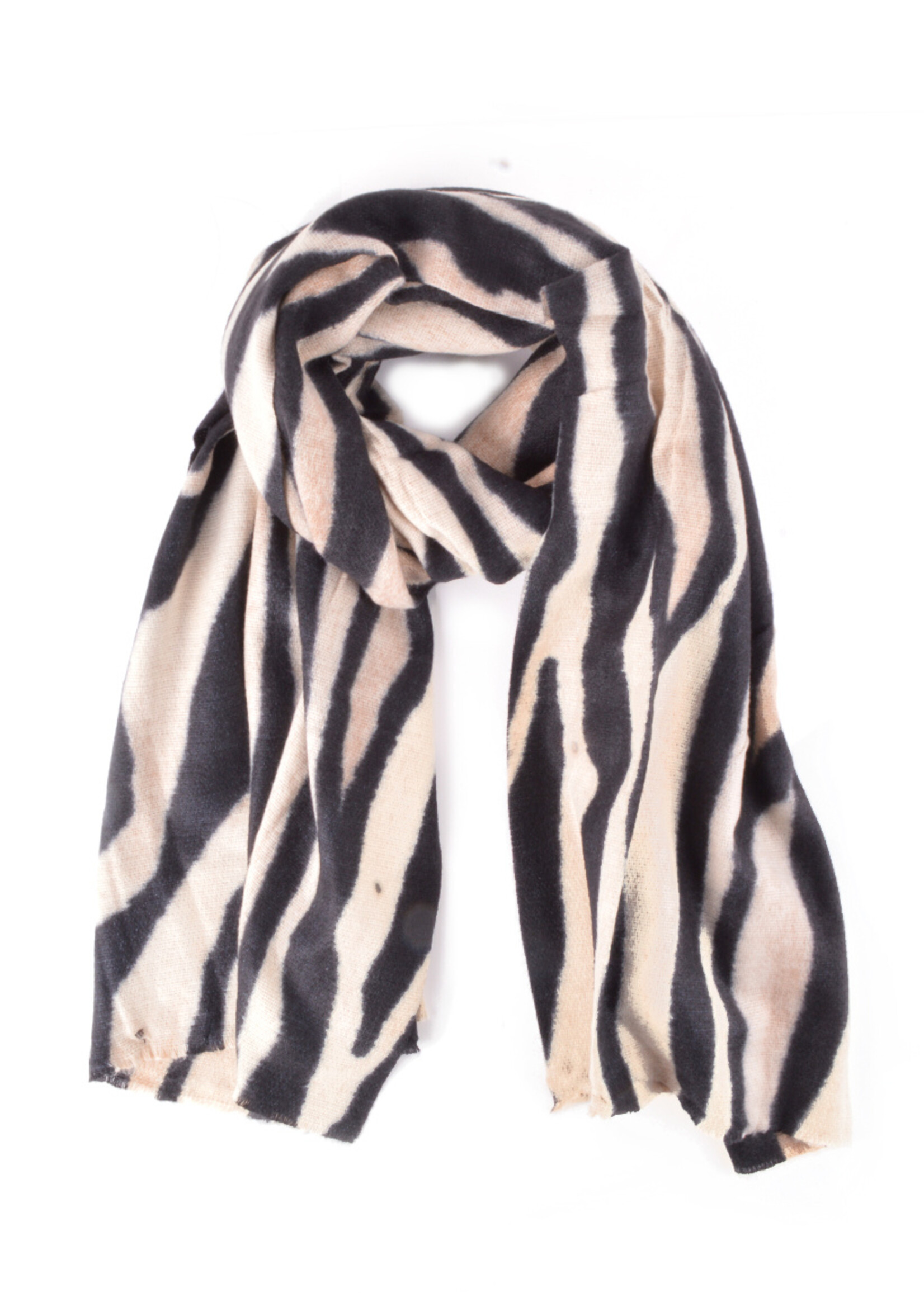 Wintersjaal met Zebraprint