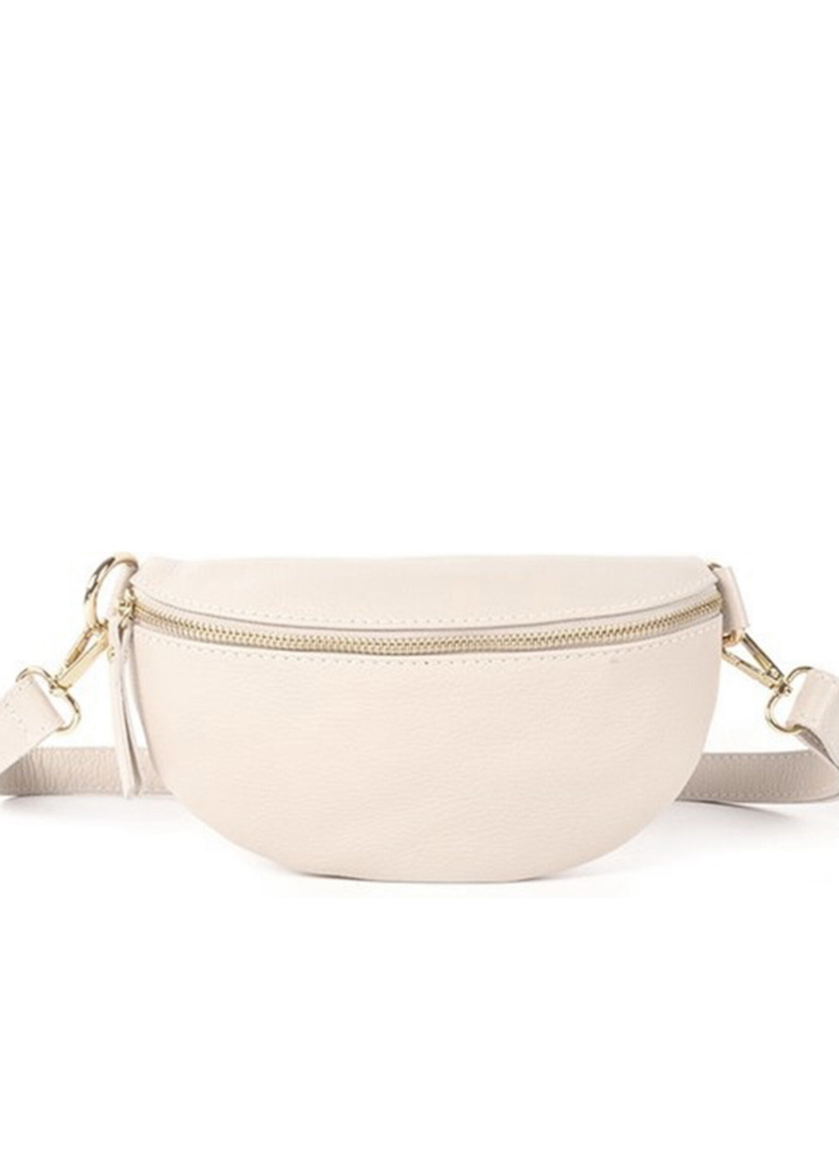 Leren heuptas | Bumbag | Beige | Maat S