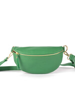 Leren heuptas | Bumbag | Groen | Maat S