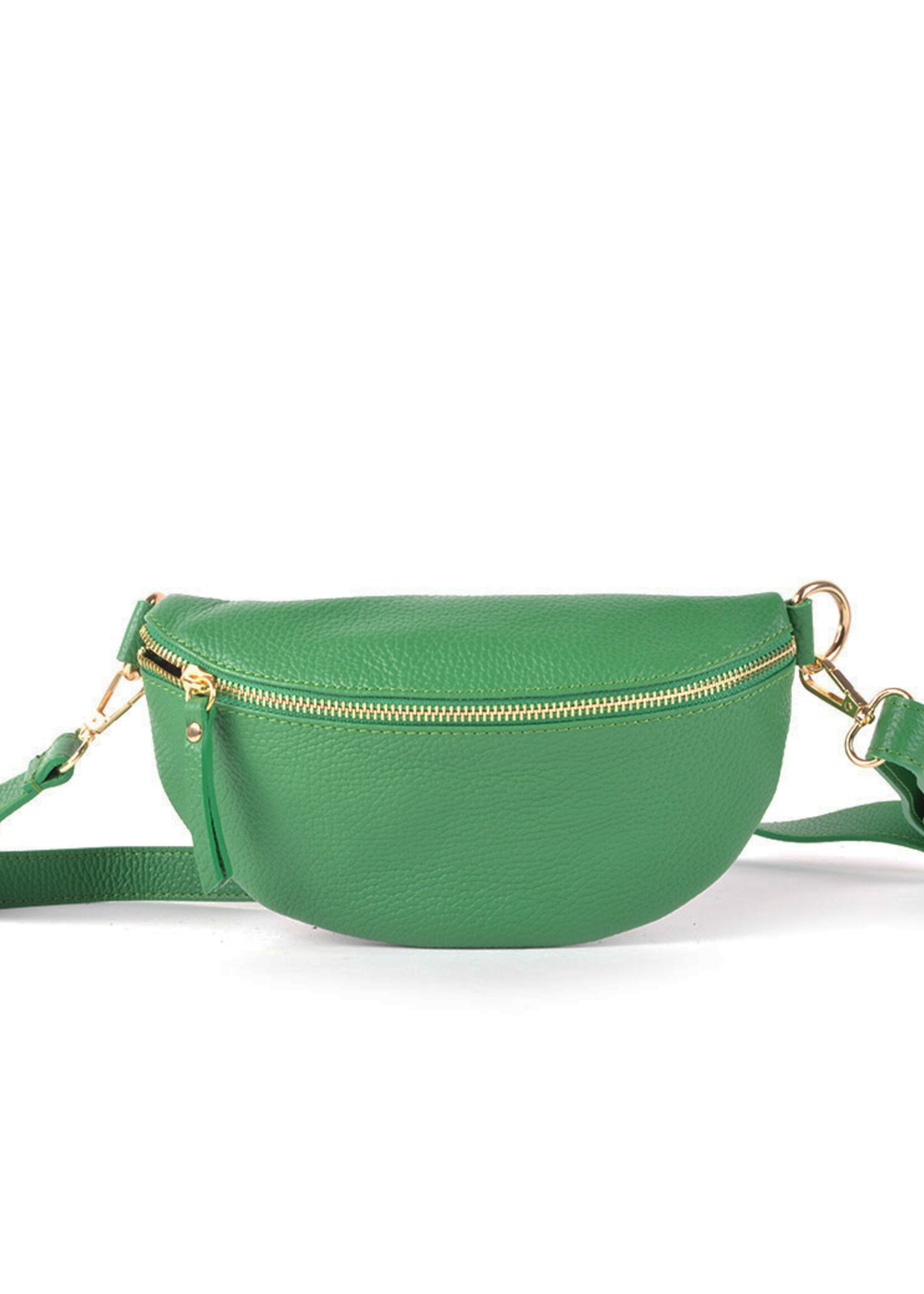 Leren heuptas | Bumbag | Groen | Maat S