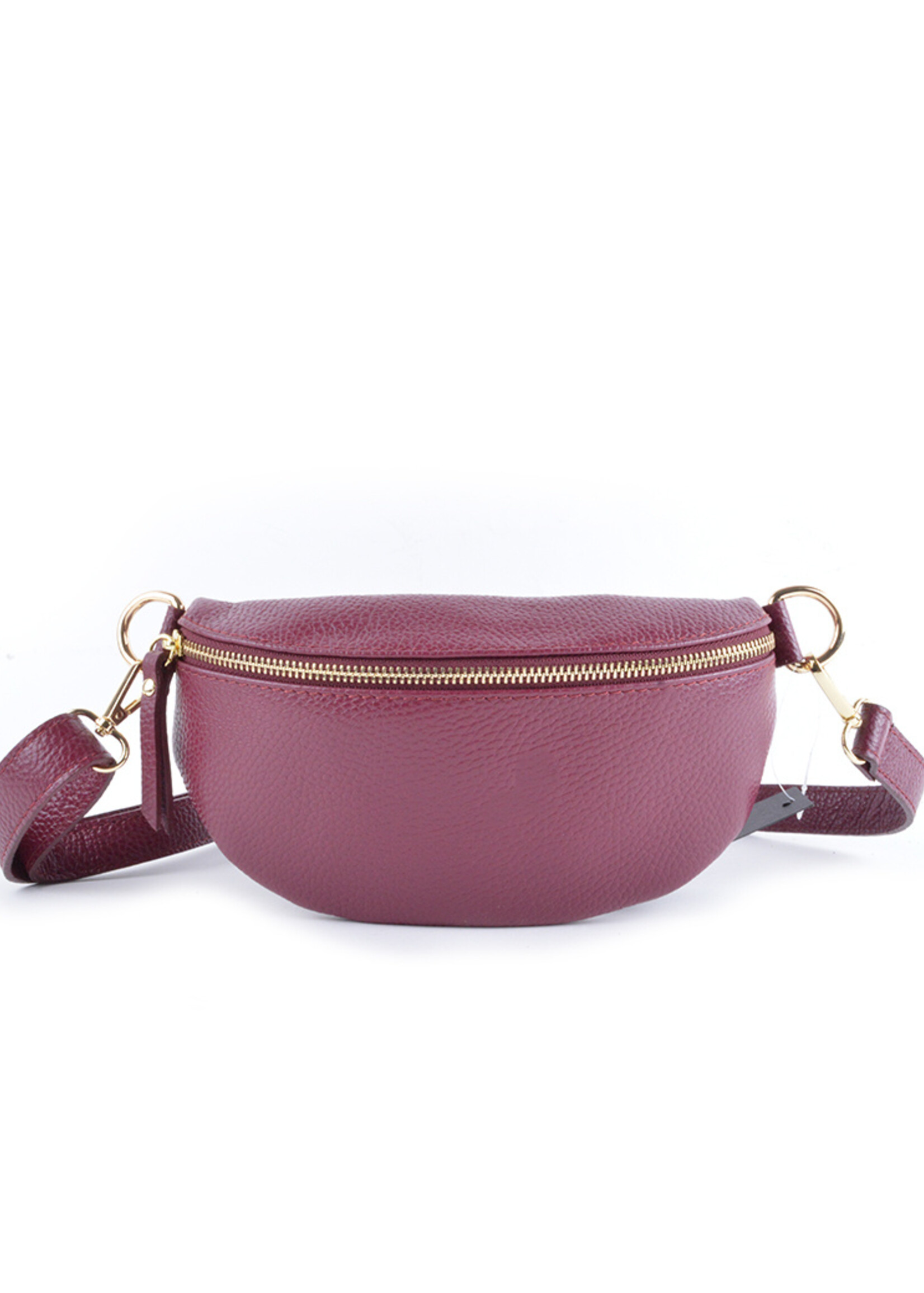 Leren heuptas | Bumbag | Aubergine | Maat S