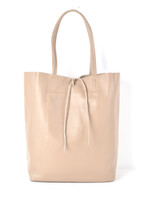 Leren shopper | Taupe