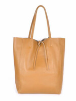 Leren shopper | Camel