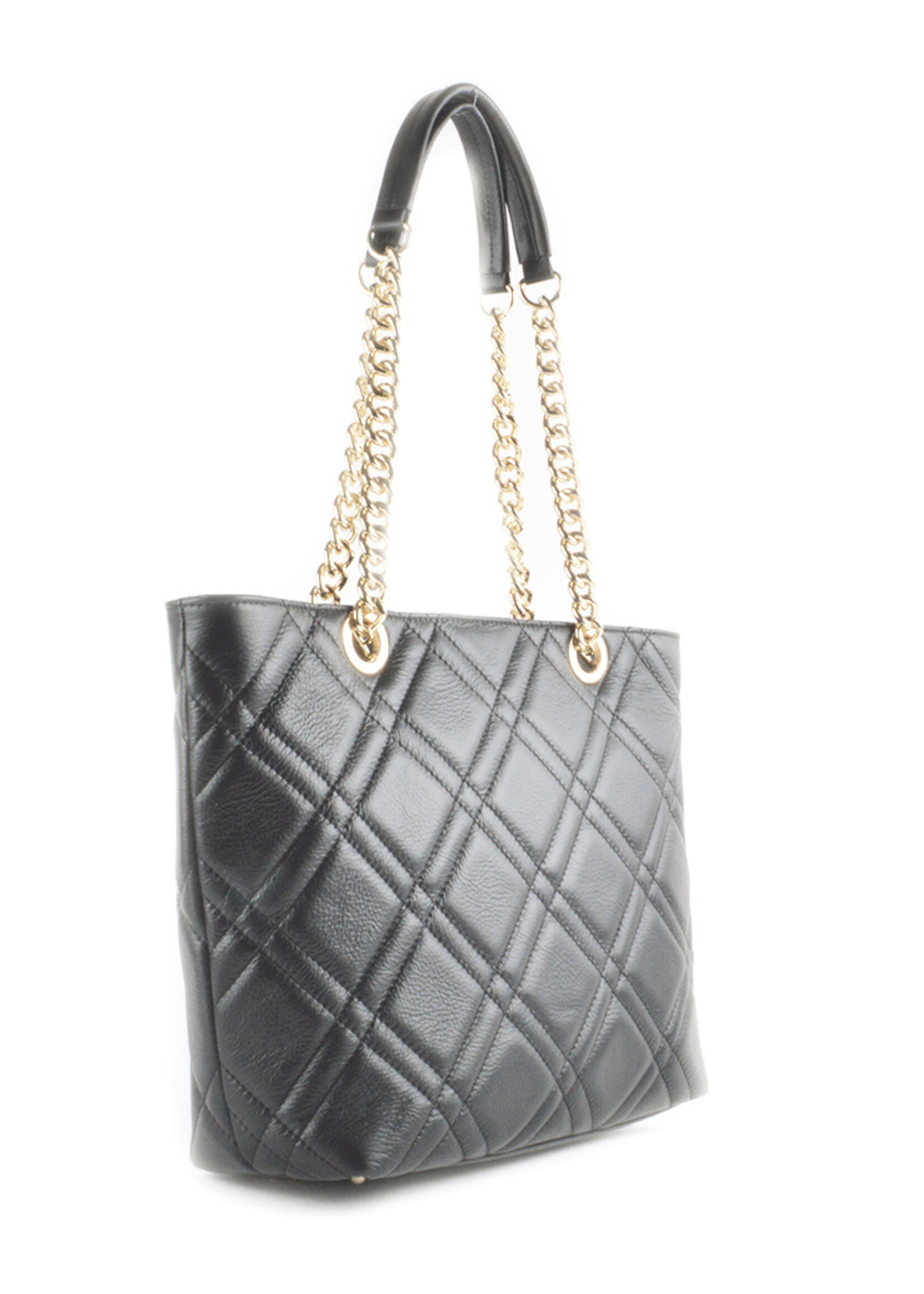 Leren shopper Quilted - Taupe
