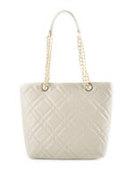 Leren shopper Quilted - Beige