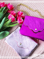 Metallic mini schoudertas - Echt leer - Meerdere Kleuren