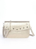 Lederen Schoudertasje | Beltbag Metallic | Lichtgoud