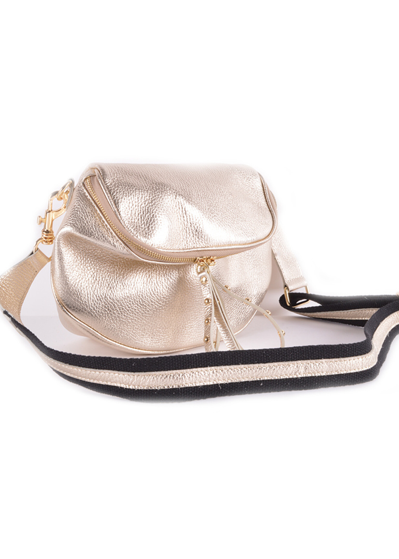 Metallic Lederen Heuptas | JEM - Lichtgoud