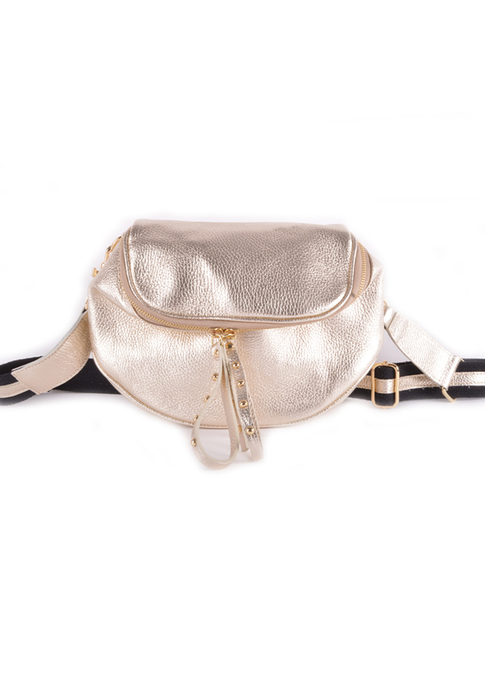 Metallic Lederen Heuptas | JEM - Lichtgoud