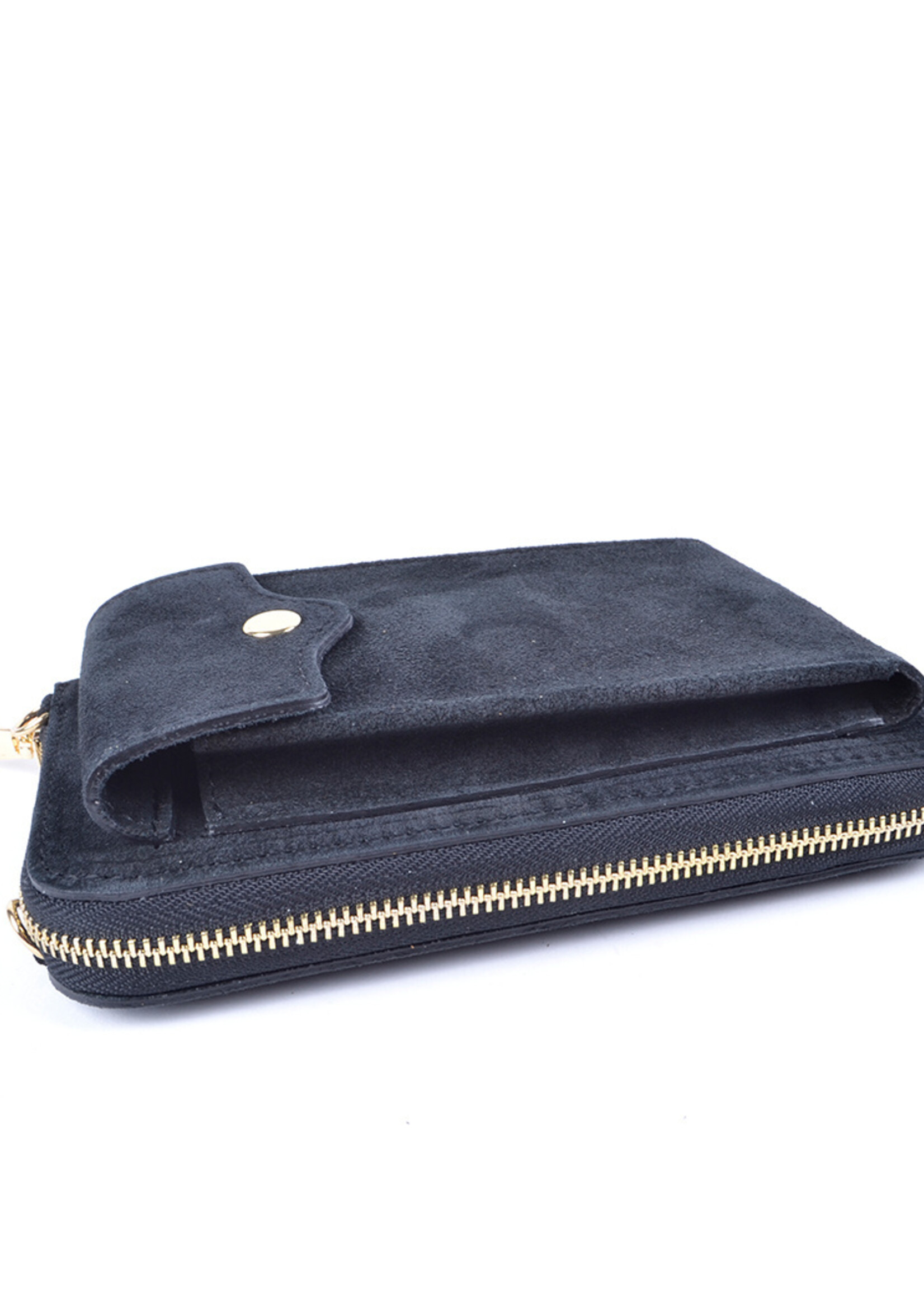 Suede Portemonnee en Telefoontasje in 1  | KYLA -  Taupe