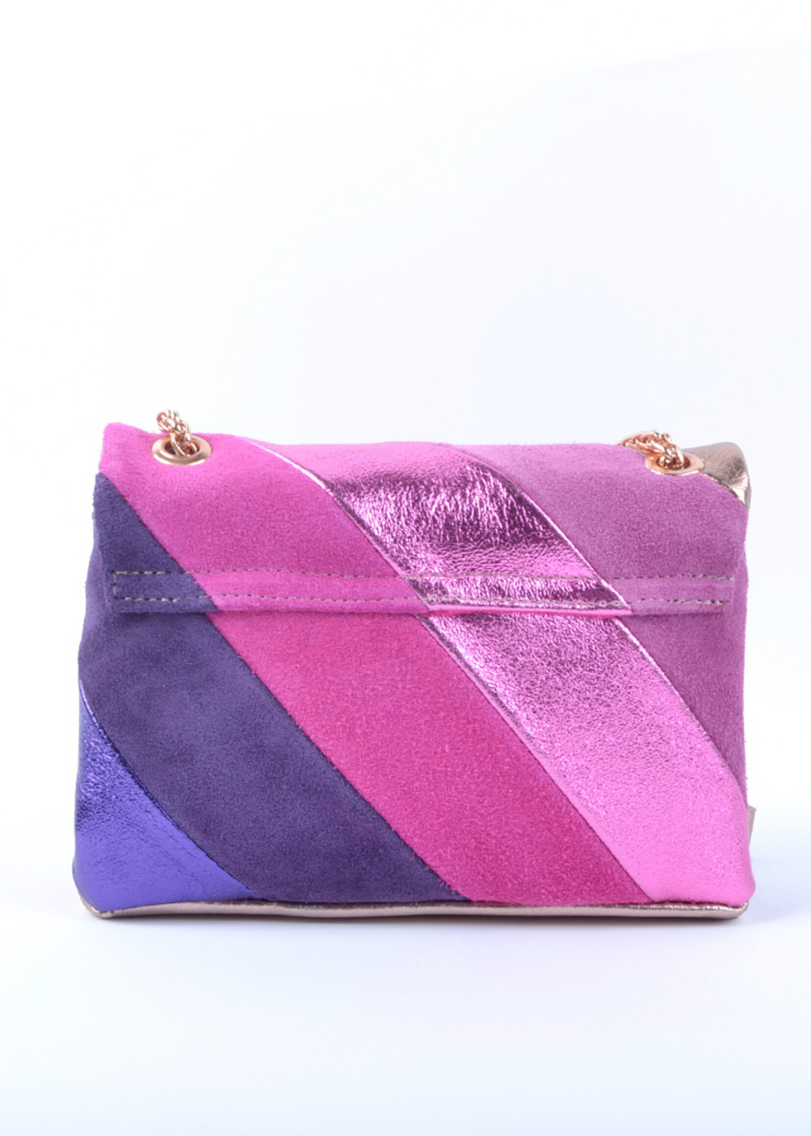 Rainbow Metallic Schoudertas - Paars Roze