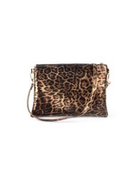 Leren Metallic Panter Clutch | Natalia