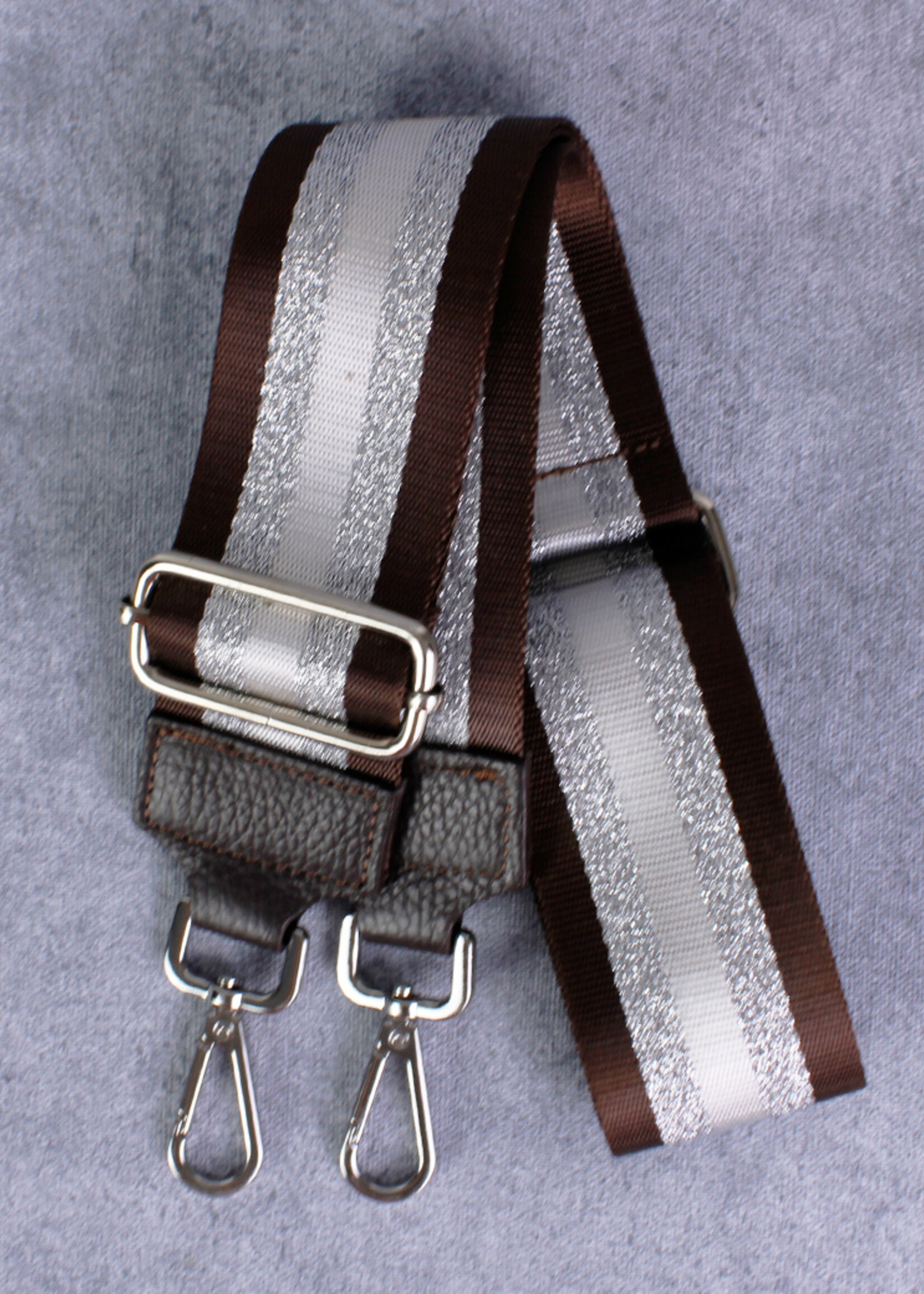 Bagstraps Donkerbruin - Zilver - 49052