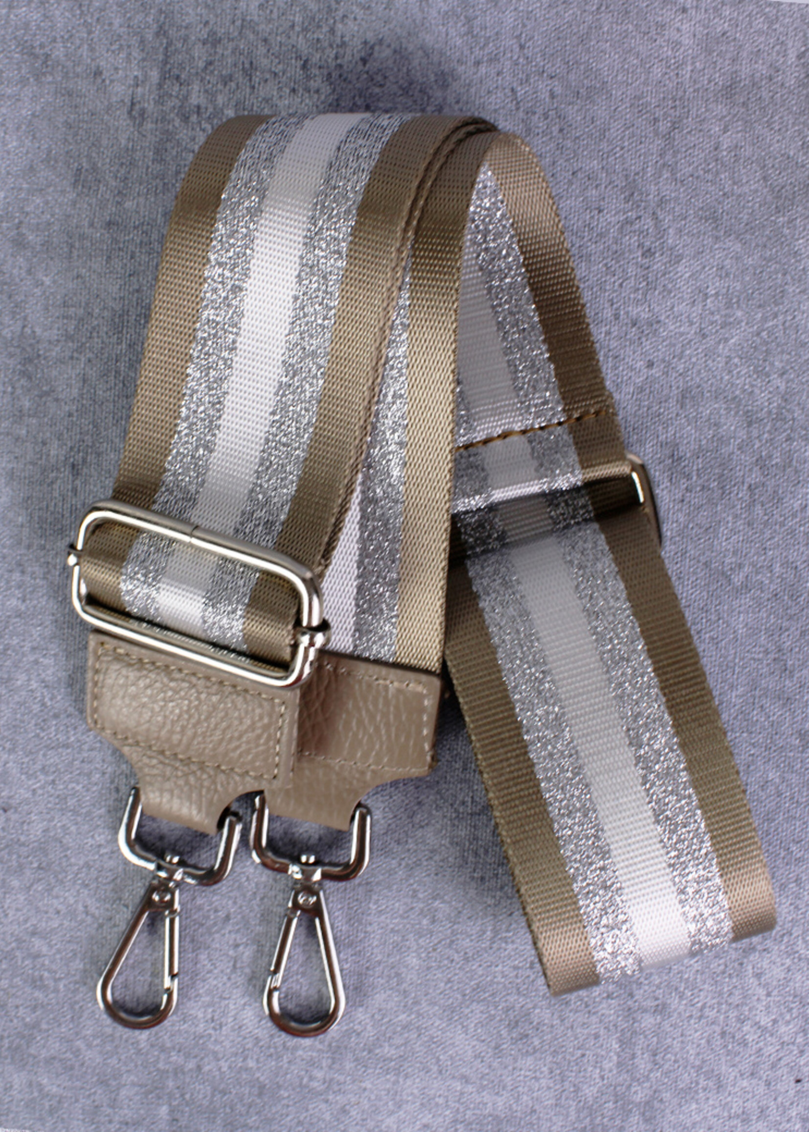 Bagstraps Taupe - Zilver - 49053