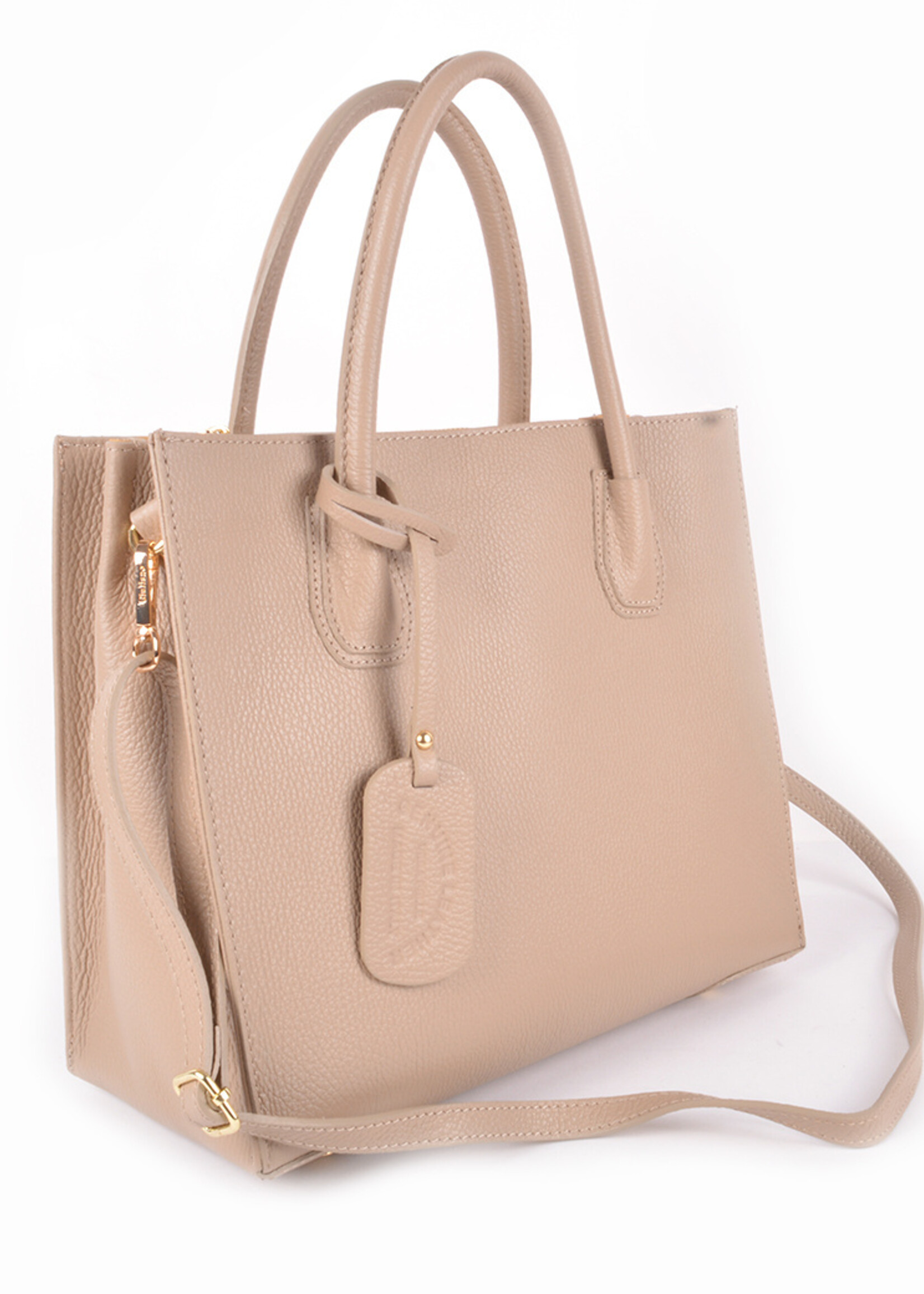 Lederen Handtas | Kirsten | Beige