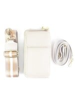 Leren Telefoontasje - Portemonnee | Beige Metallic