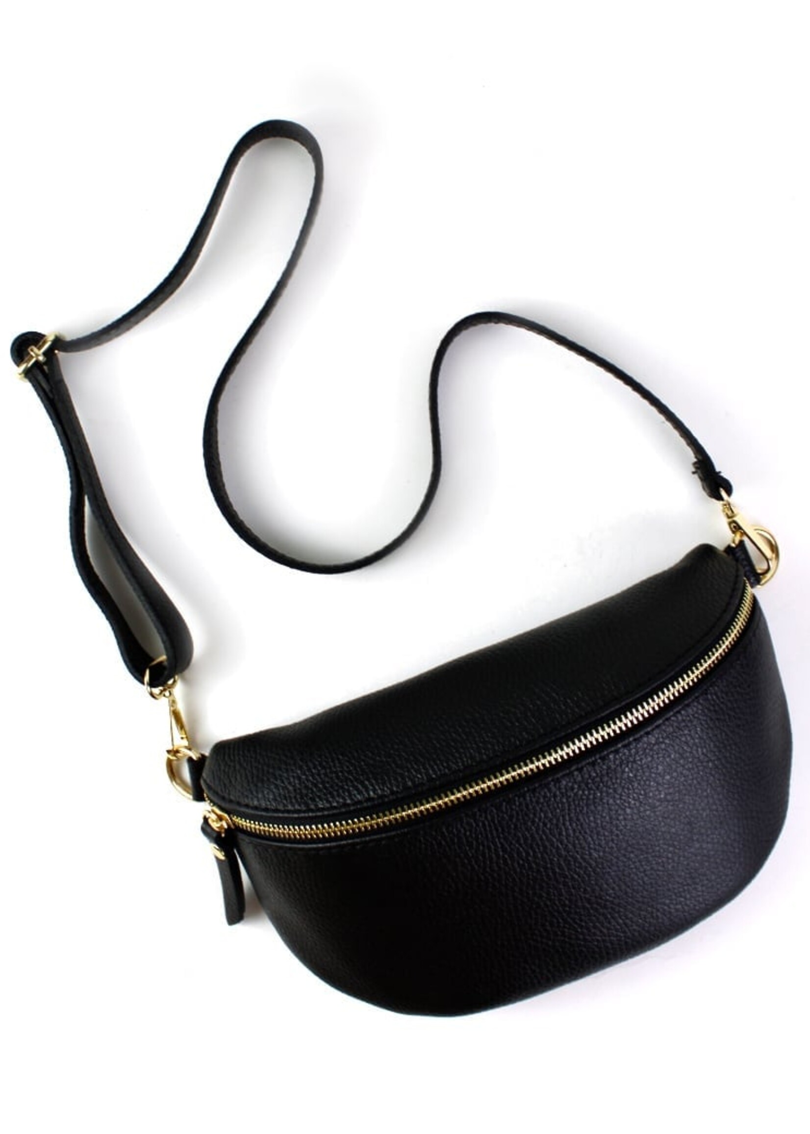 Leren heuptas | Bumbag SET | Zwart | Uni | MEDIUM